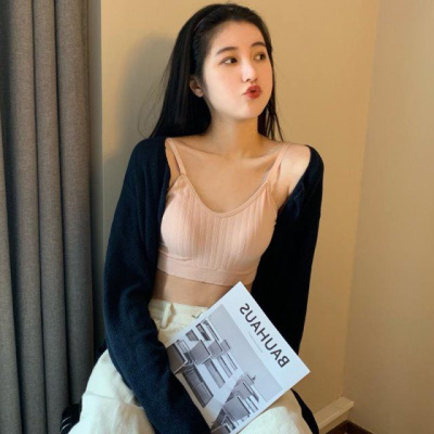 内衣女无钢圈美背小胸聚拢运动背心胸罩少女学生高中抹胸裹胸