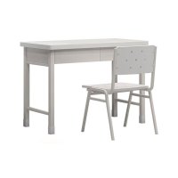 质凡钢制营具工作台学习桌会议桌培训桌二抽学习桌椅组合 一桌两椅