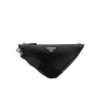 小牛皮三角徽标可调节肩包商务休闲手提单肩包