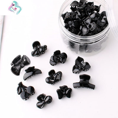 韩国黑色小抓夹子成人小号发夹头饰品发饰简约小发抓刘海夹发卡子你那么美交叉领结款10个（盒装）大小约2