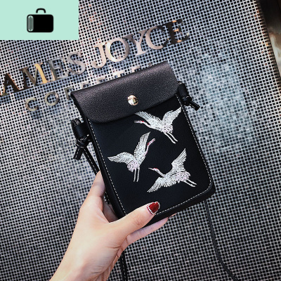 上新小清新女 双层大容量 挂脖手机包休闲时尚单肩斜跨小包包NEW LAKE女斜挎包