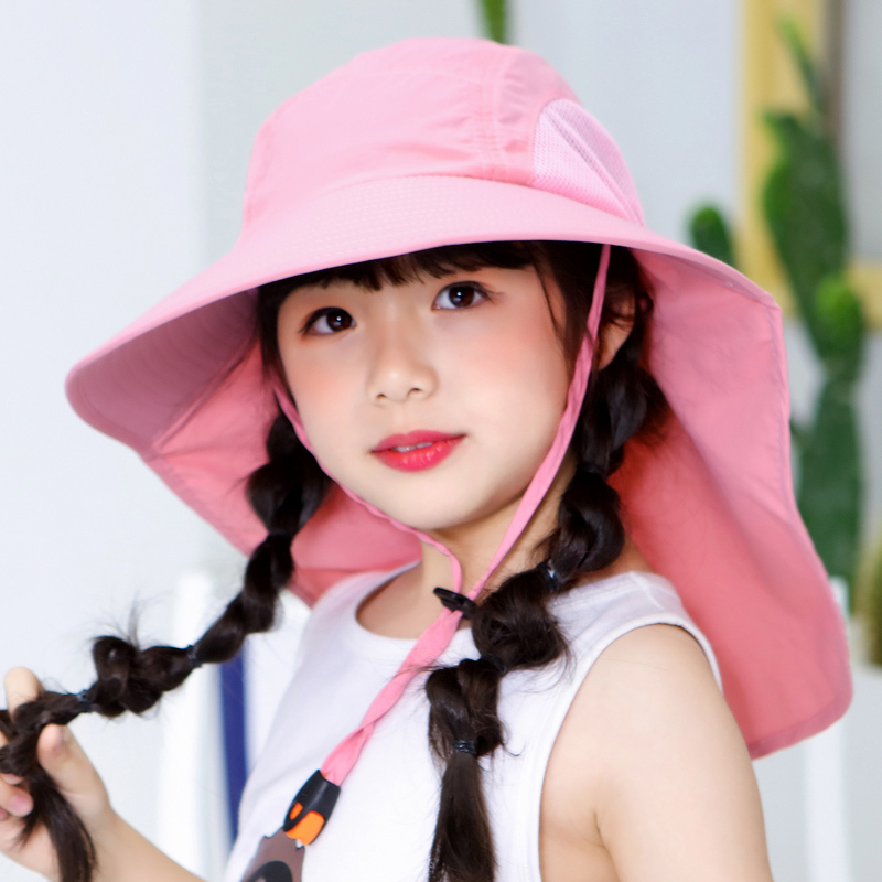 盛世尼曼儿童帽子春夏季超萌可爱女童帽防晒公主遮阳太阳帽防水防嗮