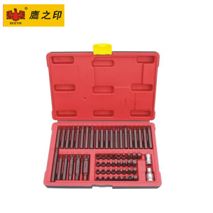 鹰之印 星批组套梅花内六角扳手批头套装批头套筒扳手工具 61件旋具组套93114