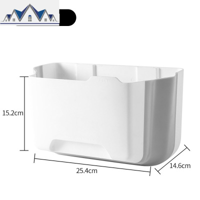 厨房垃圾桶挂式折叠家用悬挂分类客厅卫生间车载厕所大号壁挂纸篓 三维工匠