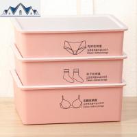 内衣内裤收纳盒塑料抽屉式分格学生宿舍用衣柜内放袜子有盖整理箱 三维工匠