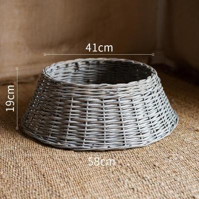 家柏饰(CORATED)大型圣诞树套装带灯发光套餐家用圣诞节装饰品雪松盆栽摆件 柳编圣诞树底座