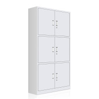 慧采云 办公家具优质钢制常规通三节办公柜铁皮柜文件柜柜子档案资料柜850*390*1800mm