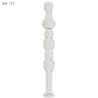 水晶玻璃阳具透明拉珠肛塞女用自玩成人玩具情趣用品后庭夫妻激情 2T-2