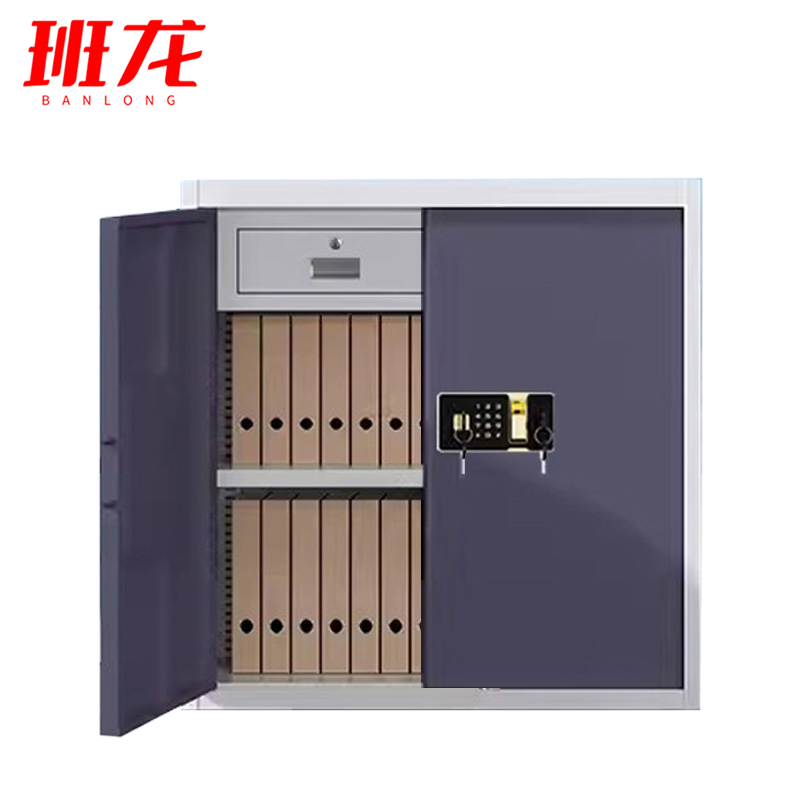 班龙办公文件柜二斗指纹密码台