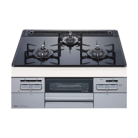 日本NORITZ能率fami系列三眼头嵌入式烤箱灶自动版上黑下银60cm N3WT6RWASSIC-13A燃气灶