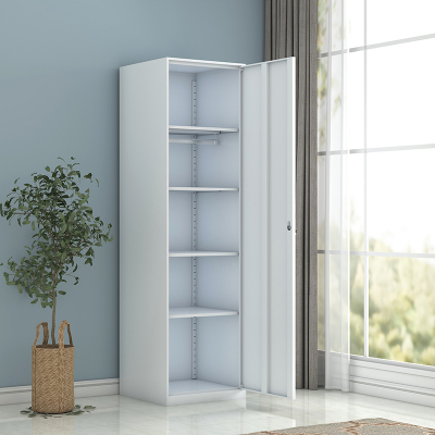 臻远钢制阳台柜单门加厚更衣柜储物柜荷花白 防锈防晒