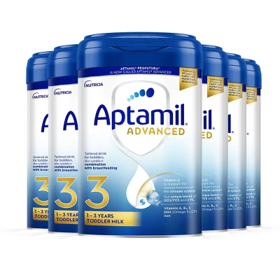 有效期到26年12月-6罐装 | Aptamil 英国爱他美 白金版 婴幼儿配方奶粉 3段 (1岁以上)800g/罐