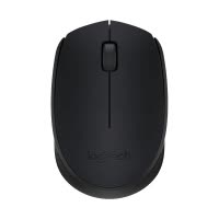 罗技(Logitech)M171 usb无线鼠标电池笔记本电脑台式办公鼠标光电对称鼠标带2.4G接收器 黑色