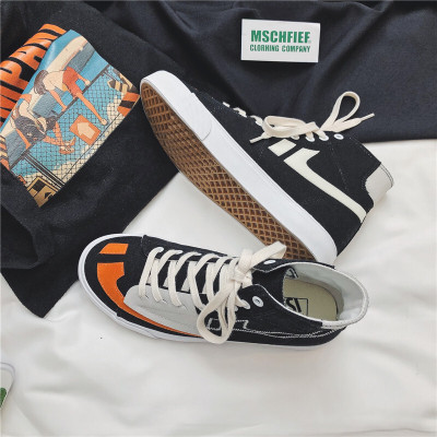 ihsernd莆田aj鞋同款AF1空军一号帆布鞋男潮流男士布鞋高帮板鞋运动百搭休闲秋季透气鞋子中帮