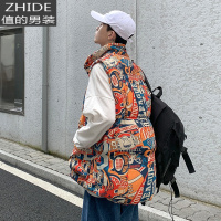 SUNTEK秋冬棉马甲男韩版宽松保暖加厚大码背心潮流百搭帅气工装坎肩外套马甲/背心