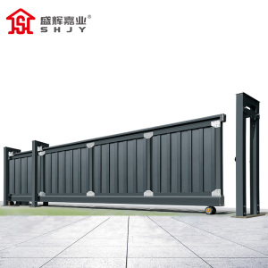 盛辉嘉业 铝合金电动悬浮门无轨悬航门直线平移自动大门定制