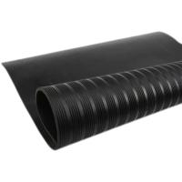 中锦科技 绝缘橡胶板 黑色条纹10mm×1m×10m 卷