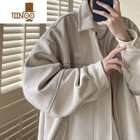 YANXU绒美式复古休闲工装夹克男士款潮牌oversize百搭外套衣服