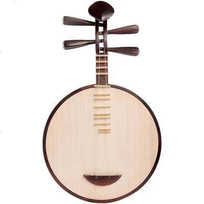 梵巢月琴收藏大叶紫檀木木雕式如意头花京剧票友民乐HM-07-Z梧桐木面板京剧二黄款