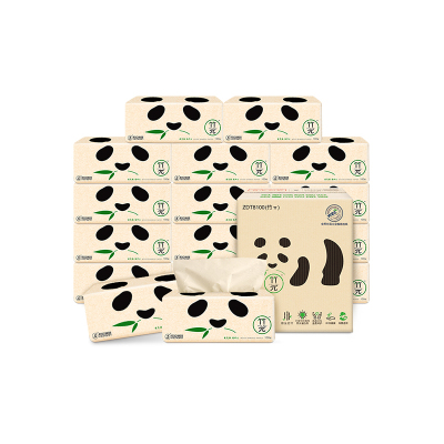 心相印竹派竹π系列本色纸抽纸100抽16包（整箱售卖）