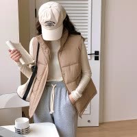 新款马甲女款外套宽松百搭短款立领女士羽绒棉马甲背心秋冬季