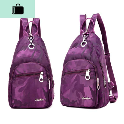 [多用双肩包][防泼水牛津布]胸包女小斜挎包韩版尼龙旅行背包NEW LAKE