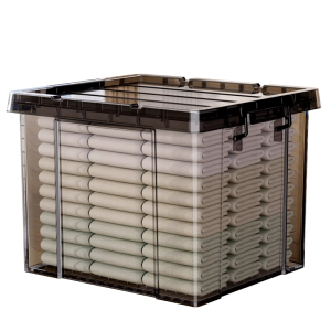 甘柔美 透明收纳箱家用被子衣服玩具整理箱30L 个