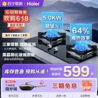 海尔Haier一级能效智能点火双眼燃气灶台嵌液化气燃气灶Q2BE6(20Y)