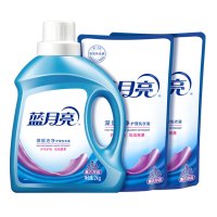[免邮]蓝月亮深层洁净洗衣液套装 2kg瓶+1kg*2袋 薰衣草香 深层去污 轻松洁净 护衣护色 温和配方 易漂洗