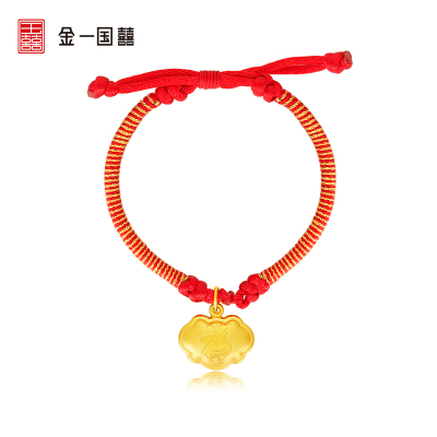 金一国囍足金精品富贵牛锁包足金挂坠（计价）AAB005