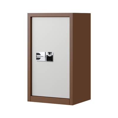 汉诺鑫威指纹电子保密柜钢制密码文件柜档案柜矮柜保密资料柜办公柜单门咖白国保指纹
