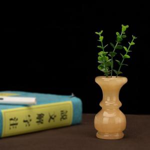 家柏饰(CORATED)玉石花瓶摆件个性客厅桌面创意时尚插花装饰佛前净瓶小号