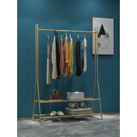 森美人北欧挂衣架落地卧室简易衣架简约现代挂衣服架子单杆式铁艺衣帽架