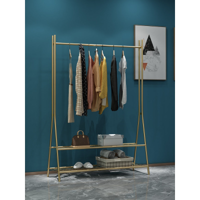 森美人北欧挂衣架落地卧室简易衣架简约现代挂衣服架子单杆式铁艺衣帽架