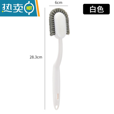 敬平鞋刷子家用器多功能刷衣服长柄专用软毛鞋刷洗鞋刷不伤鞋清洁刷 白色鞋刷