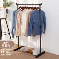 单杆式凉衣架落地简易晾衣杆家用卧室内数字样机全局性象棋教晾衣杆 三维工匠 大号款可伸缩加长+1层置物架 大