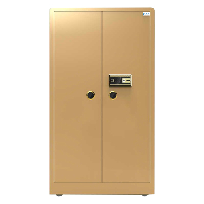 臻远全钢实心防盗保险柜 高180cm单双门指纹款土豪金色