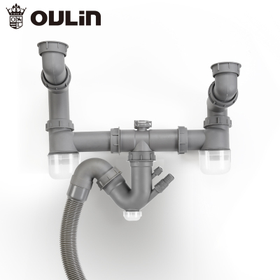 欧琳 洗菜盆下水管配件OL-PSG5021B 厨房水槽下水器下水道管道排水管通用落水