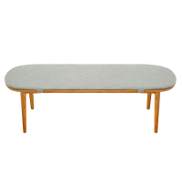 家柏饰(CORATED)定做夏天透气木长椅坐垫可拆洗日式圆头长条凳海绵垫卡座座垫防滑