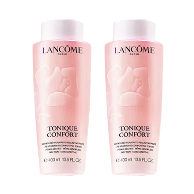 兰蔻(LANCOME)爽肤水 干皮亲妈滋润营养保湿补水 清莹大粉水400ML 两瓶装