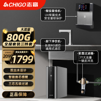 志高净水器家用直饮800G净水机直饮自来纯滤水器全屋滤芯RO反渗透[厨下Z800+前置Q16+管线机G02]全屋套装