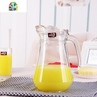 家用大容量玻璃水壶冷水壶扎壶凉水杯大容量套装果汁壶 FENGHOU 青苹果水壶(买2送6寸托盘)