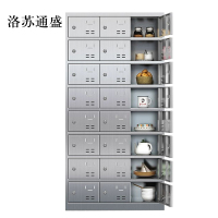 洛苏通盛304不锈钢食堂带锁餐具柜24门碗柜钥匙锁1800*900*350