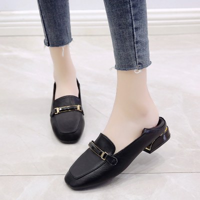 苏芈春季英伦小皮鞋女百搭平底单鞋方头2021新款黑色职业上班鞋乐福鞋
