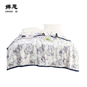 婵思 时尚印花牛奶绒毛毯