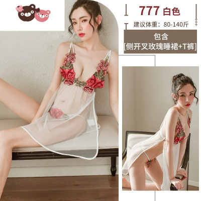 绿彩虹光情趣内衣维密骚性感透视蕾丝夫妻大码激情午夜魅力挑逗睡衣