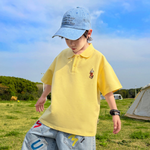 男童夏装polo衫短袖T恤2026新款中大儿童夏季薄款休闲上衣洋气潮T