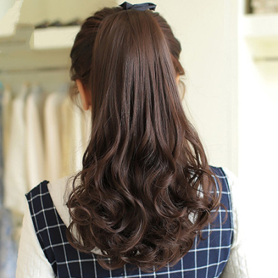 马尾假发女长发假发假马尾卷发绑带式梨花卷浪卷马尾