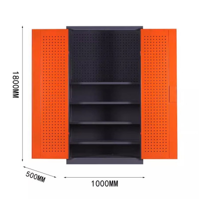 迅迈 [橙色]工具柜+背网 重型工具柜 加厚移动收纳工具车 汽修工厂车间铁皮五金工具柜子推车