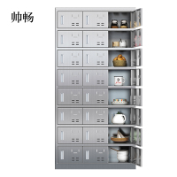 帅畅304不锈钢食堂带锁餐具柜24门碗柜磁吸锁1800*900*350